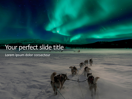 Northern Lights Excursion with Dog Sledding in the Arctic Wilderness Presentation Presentation Template, Master Slide