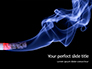 Burning Cigarette with Smoke on Black Background Presentation slide 1
