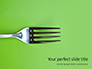 Silver Fork on Green Background Presentation slide 1