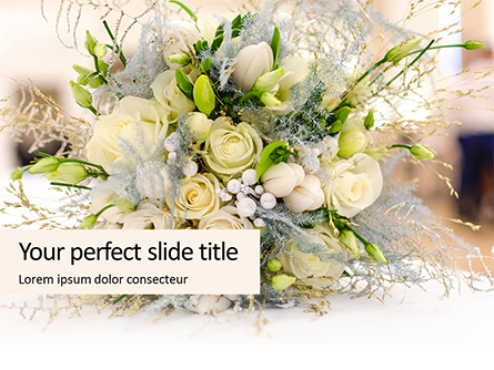 Beautiful Wedding Bouquet of Flowers of the Bride Presentation Presentation Template, Master Slide