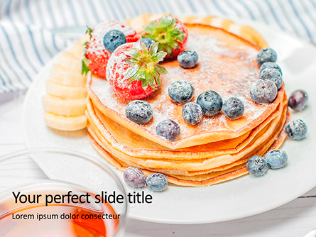 Homemade Pancakes with Berries Presentation Presentation Template, Master Slide