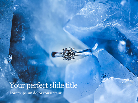 Ring with Diamond in Ice Presentation Presentation Template, Master Slide