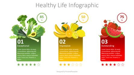 Healthy Eating Infographic Presentation Template, Master Slide