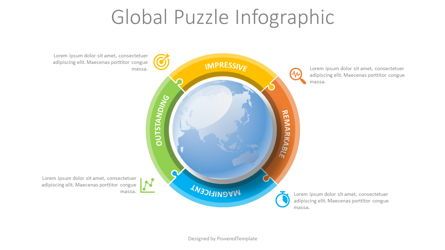 Global Puzzle Infographic Presentation Template, Master Slide