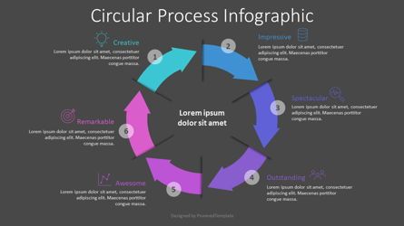 Circular Process Infographic Presentation Template, Master Slide
