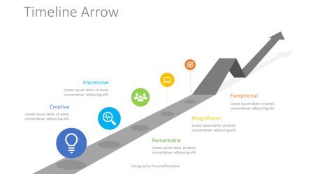 Timeline Arrow Infographic Presentation Template, Master Slide