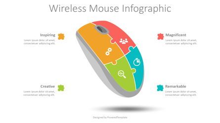 Wireless Mouse Infographic Presentation Template, Master Slide
