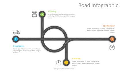 Road Junction Concept Presentation Template, Master Slide