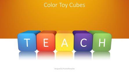 Color Toy Cubes Free Presentation Template, Master Slide