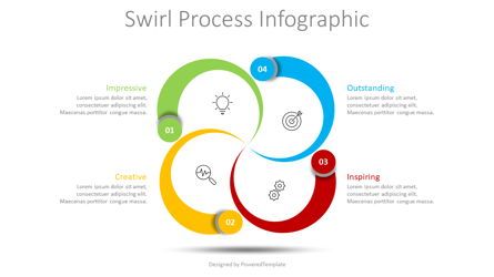 Swirl Process Infographic Presentation Template, Master Slide