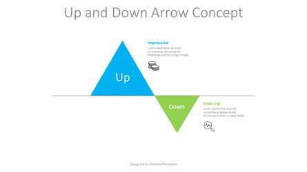 Up and Down Arrows Infographic Presentation Template, Master Slide