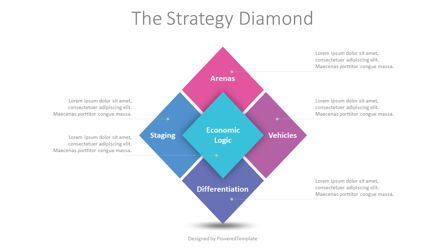 The Strategy Diamond Diagram Presentation Template, Master Slide