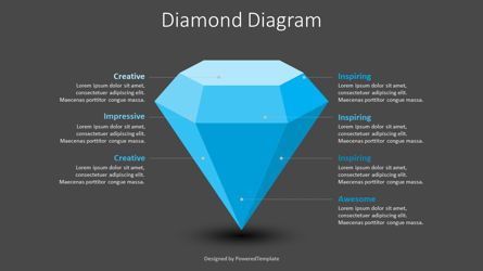 Volumetric Diamond Diagram Presentation Template, Master Slide