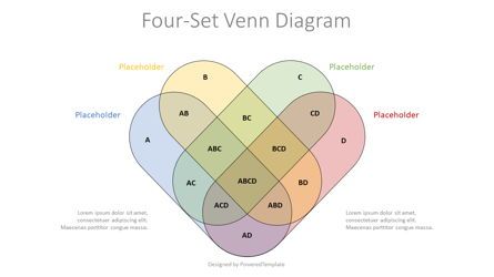 Four-Set Venn Diagram Presentation Template, Master Slide