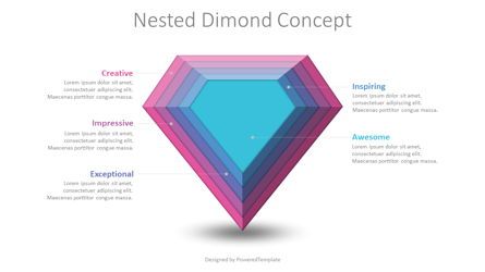 Nested Dimond Concept Free Presentation Template, Master Slide