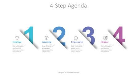4-Step Agenda Template Presentation Template, Master Slide