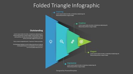 4 Folds Triangle Infographic Presentation Template, Master Slide