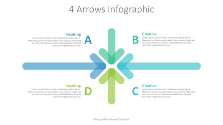 4 Transparent Arrows Diagram Presentation Template, Master Slide