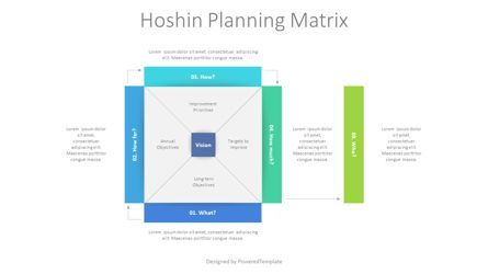 Hoshin Planning Matrix Diagram Presentation Template, Master Slide