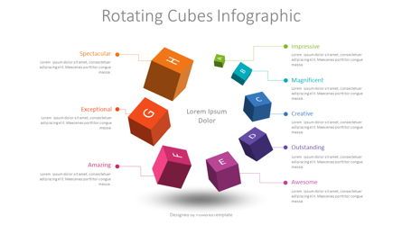 Rotating Cubes Infographis Presentation Template, Master Slide