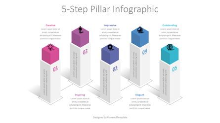 Free 5-Step Pillar Infographic for PowerPoint Presentation Template, Master Slide