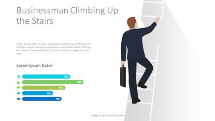 Climb the Ladder Concept Presentation Template, Master Slide