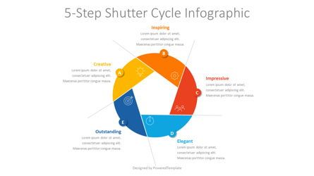 5-Step Shutter Cycle Infographic Presentation Template, Master Slide