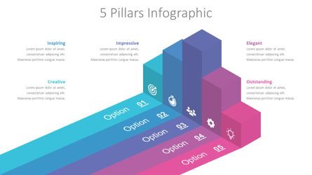 5 Pillars Free PowerPoint Infographics Presentation Template, Master Slide