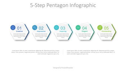 5-Step Hexagon Infographic Presentation Template, Master Slide