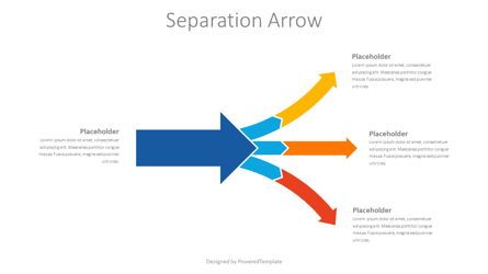Separation Arrow Process Presentation Template, Master Slide
