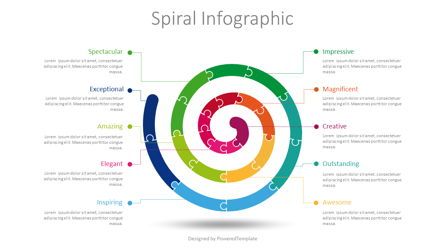 Puzzle Spiral Infographic Presentation Template, Master Slide