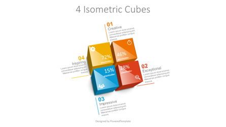 4 Isometric Cubes - Free PowerPoint Infographic Template Presentation Template, Master Slide