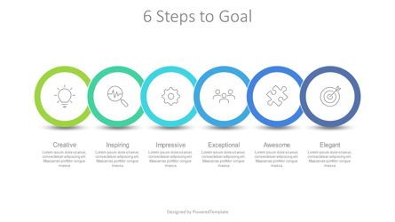 6 Steps to Achieve Goals - Process Template Presentation Template, Master Slide
