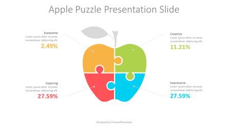 Apple Puzzle Presentation Slide Presentation Template, Master Slide