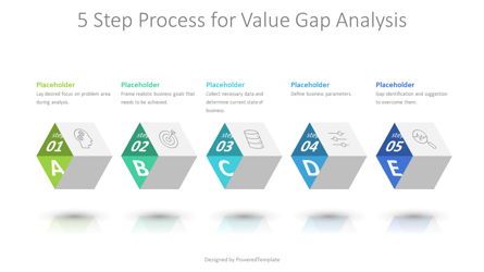 5 Step Process for Value Gap Analysis Presentation Template, Master Slide