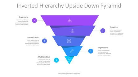 Inverted Hierarchy Upside Down Pyramid Presentation Template, Master Slide