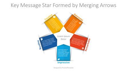 Key Message Star Formed by Merging Arrows Presentation Slide Presentation Template, Master Slide