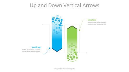 Up and Down Vertical Arrows Presentation Template, Master Slide