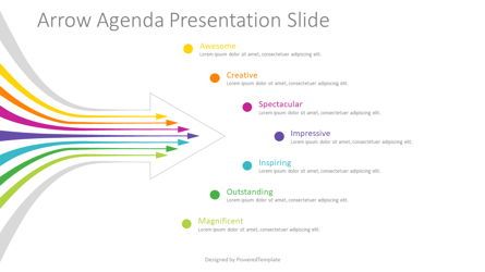 6 Steps Arrow Presentation Diagram Presentation Template, Master Slide