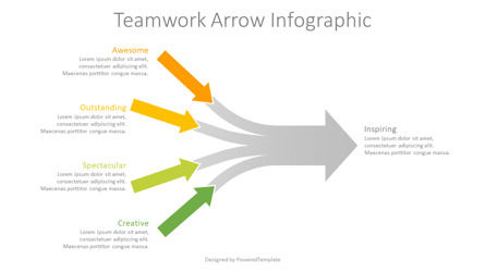 Teamwork Arrow Infographic Presentation Template, Master Slide