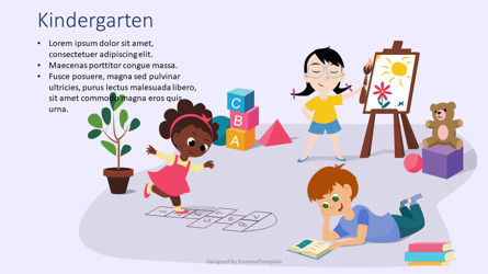 Kindergarten Cover Slide Presentation Template, Master Slide