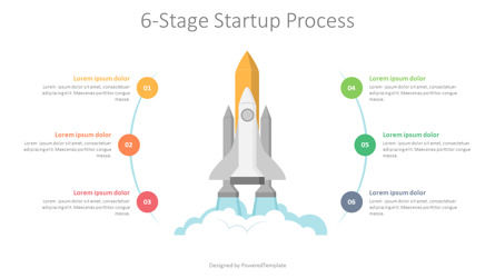 6-Stage Startup Process Infographic Presentation Template, Master Slide