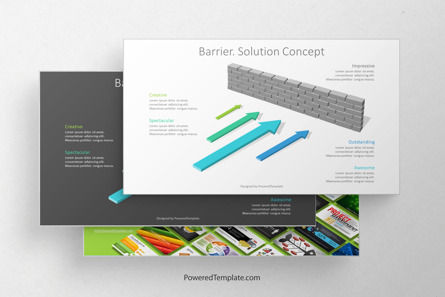 Barrier Solution Concept Diagram Presentation Template, Master Slide