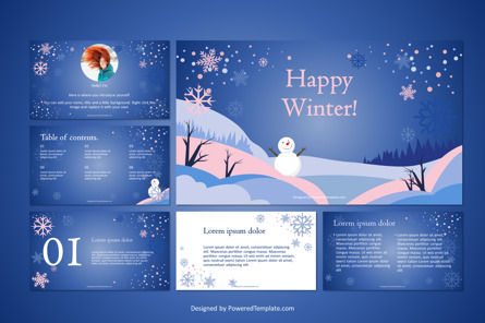 Happy Winter Free Presentation Template Presentation Template, Master Slide