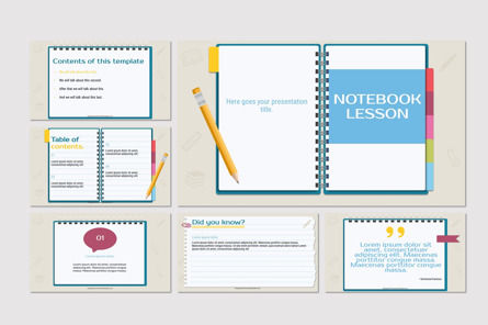 Notebook Lesson Presentation Template, Master Slide