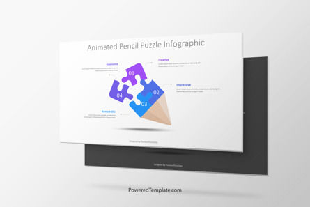 Animated Pencil Puzzle Infographic Presentation Template, Master Slide