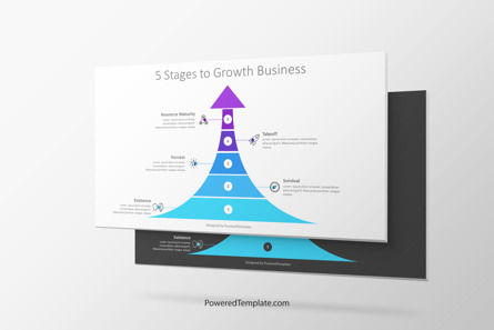 5 Stages to Growth Business Presentation Template, Master Slide