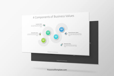 4 Components of Business Values Presentation Template, Master Slide