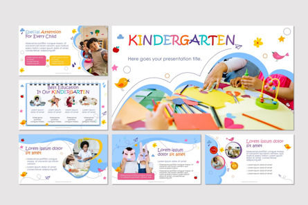 Kids Kindergarten Education Presentation Template, Master Slide