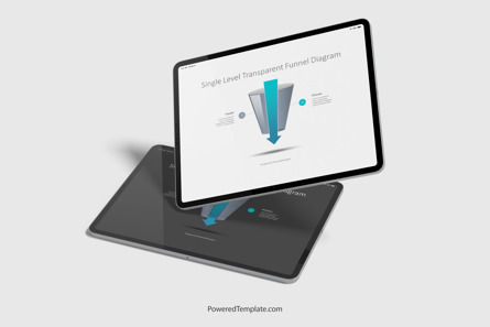 Single Level Semi Transparent Funnel Diagram Presentation Template, Master Slide